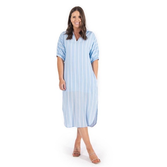 Emily McCarthy poppy caftan stripe - Picture 1 of 10
